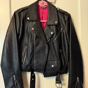 Vixen by Micheline Pitt Bad Girl cropped moto jacket